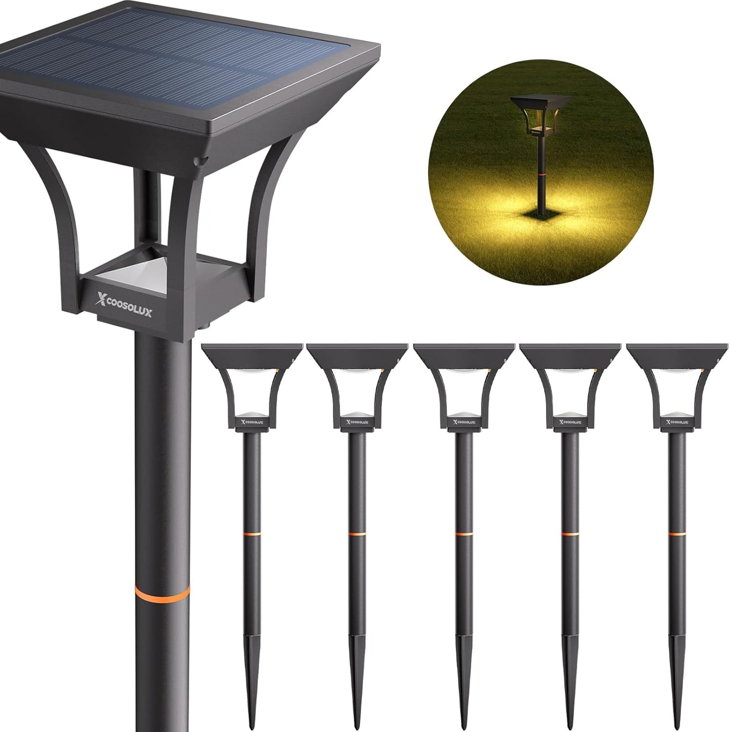 COOSOLUX Solar Pathway Lights Outdoor