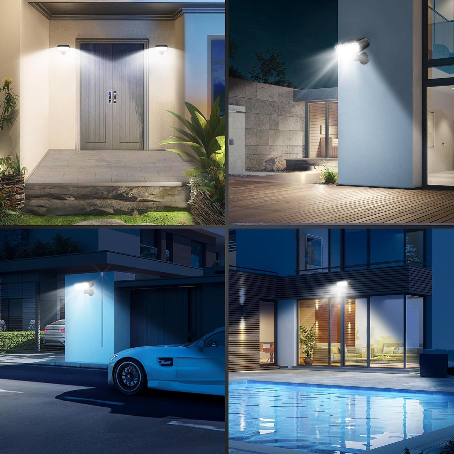 COOSOLUX Solar Motion Sensor Lights Outdoor