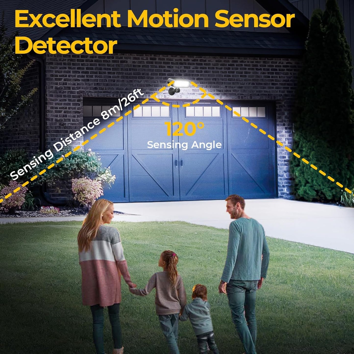 COOSOLUX Solar Motion Sensor Lights Outdoor
