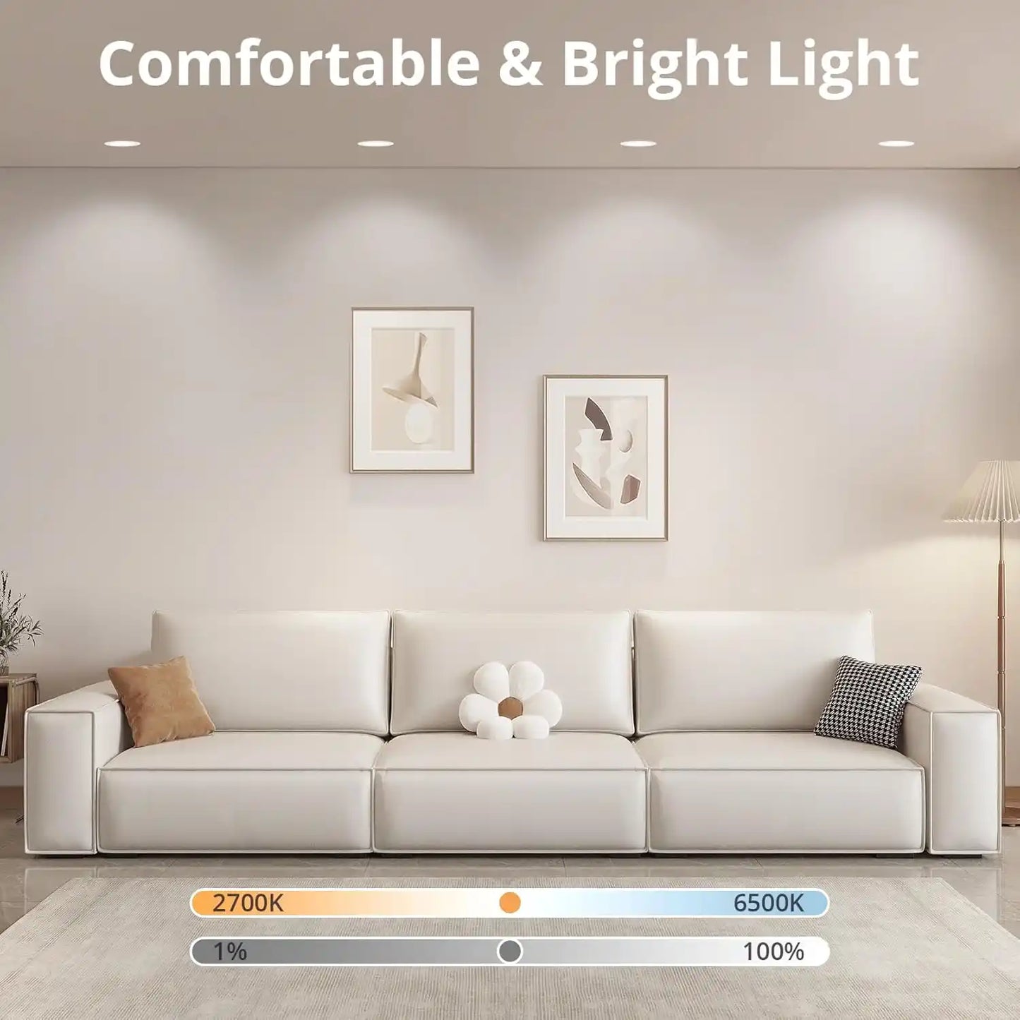 Matter Smart Recessed Lights 6 Inch, 4Pack