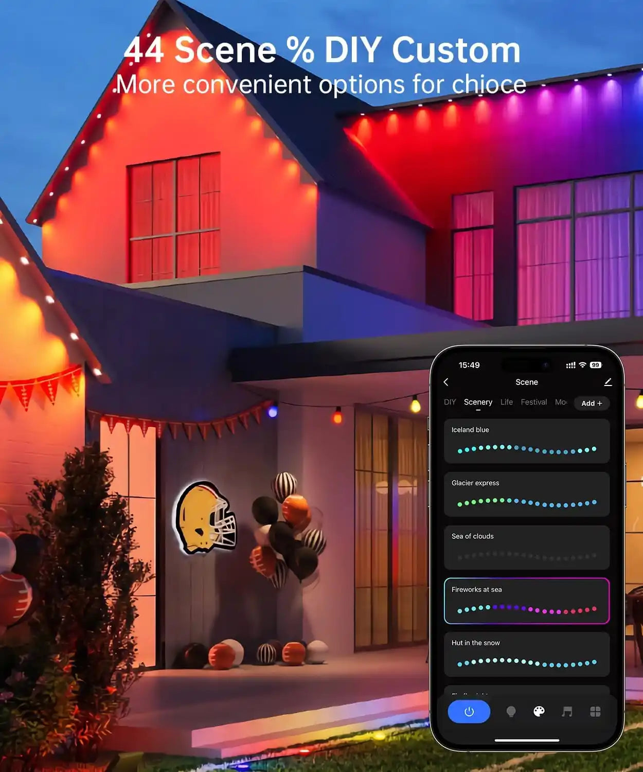 Smart Outdoor LED RGB String Lights