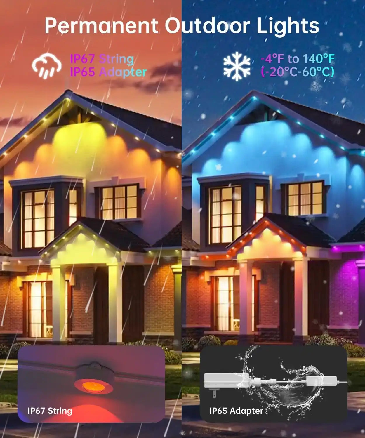 Smart Outdoor LED RGB String Lights