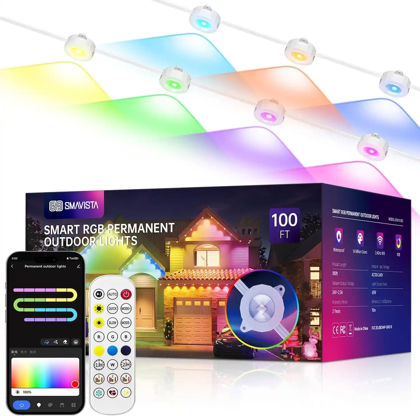 Smart Outdoor LED RGB String Lights