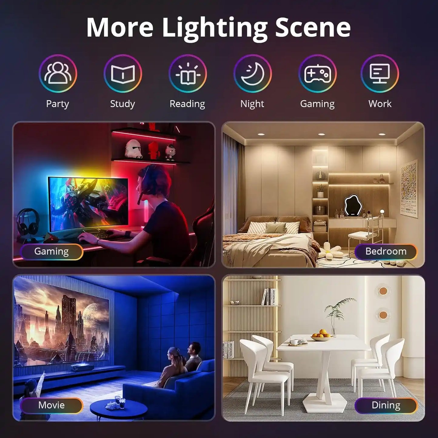 Tuya Smart Recessed Lights 6 Inch, 6Pack