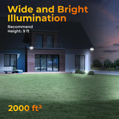 COOSOLUX Solar Motion Sensor Lights with Remote Control 2 Pack