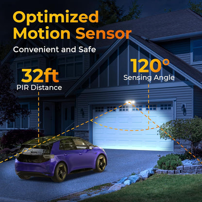 COOSOLUX Solar Motion Sensor Lights with Remote Control 2 Pack