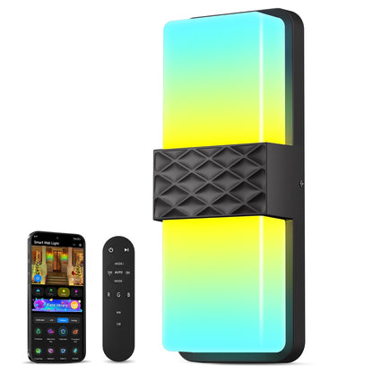 SMAVISTA Smart Outdoor Wall Light with RGB+IC Effects, App & Alexa Control