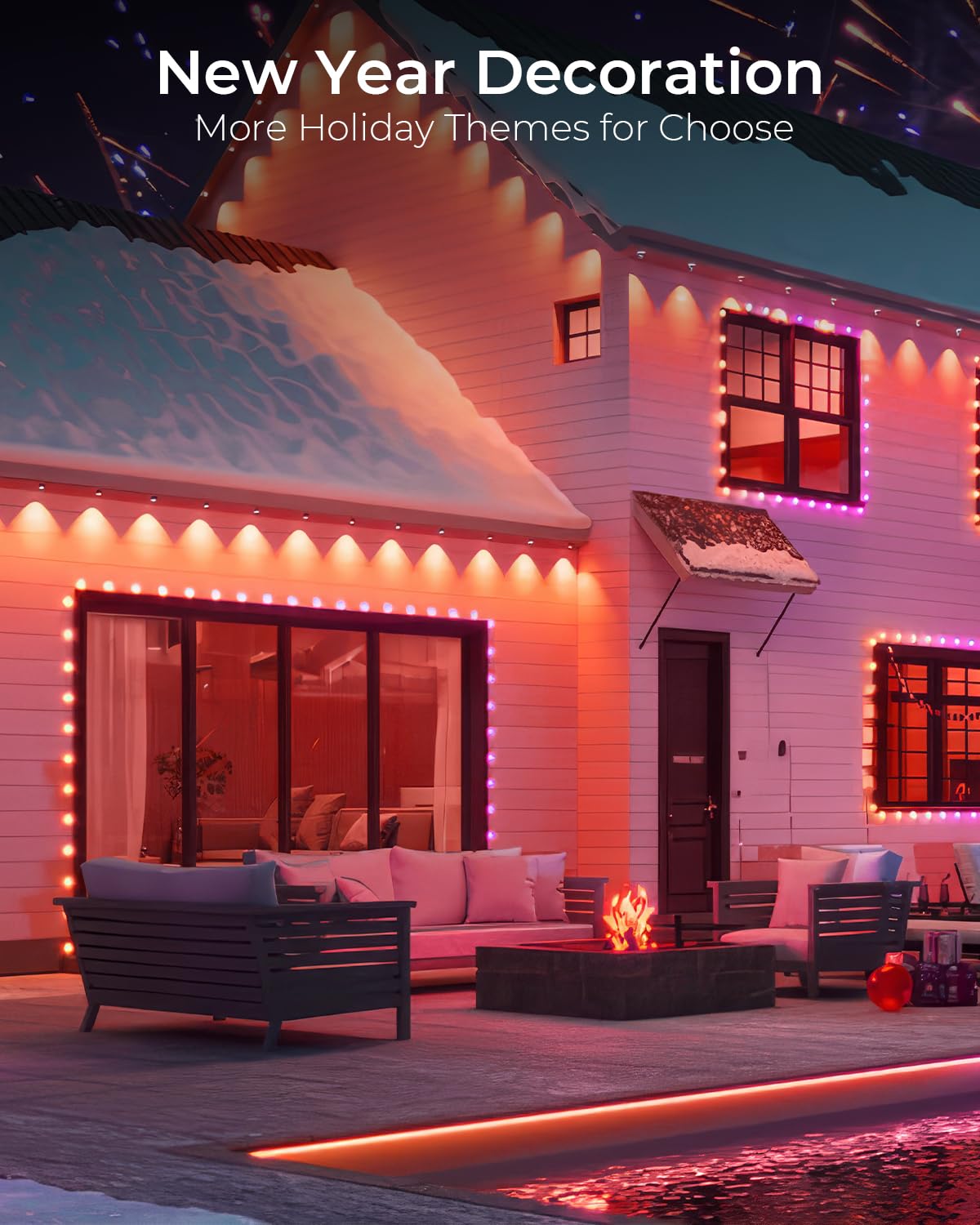 SMAVISTA Smart RGB Permanent Outdoor Lights – App, Voice & Remote Control