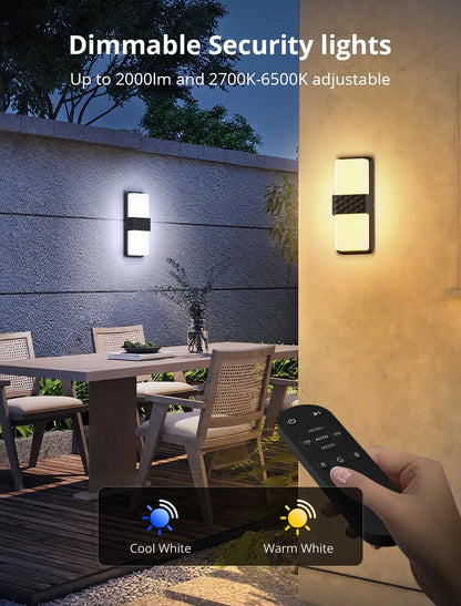 SMAVISTA Smart Outdoor Wall Light with RGB+IC Effects, App & Alexa Control