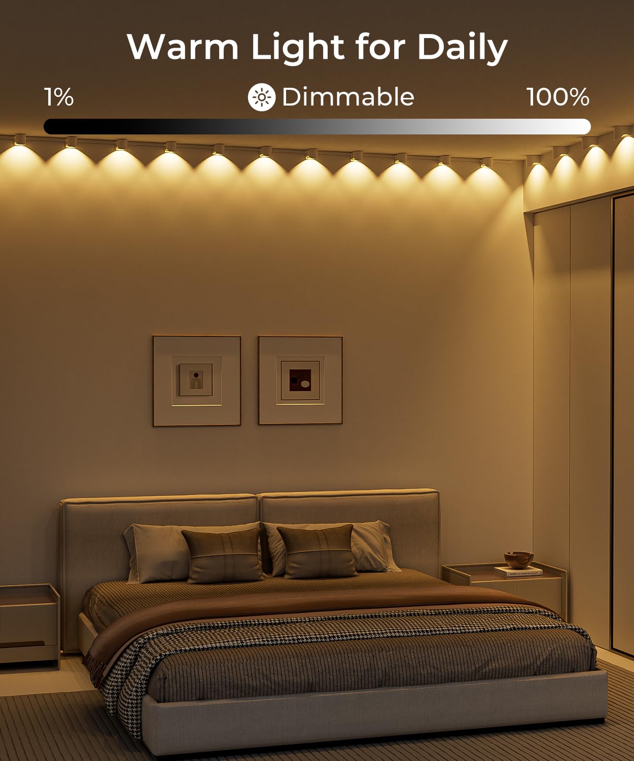 SMAVISTA Smart RGBW+IC String Downlights – 20ft Mood Lighting with 111 Scenes