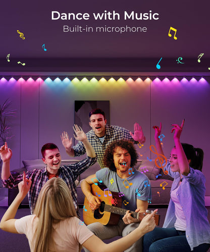 SMAVISTA Smart RGBW+IC String Downlights – 20ft Mood Lighting with 111 Scenes