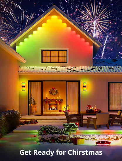 SMAVISTA Smart Outdoor Wall Light with RGB+IC Effects, App & Alexa Control